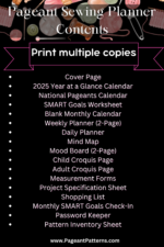 Pageant Sewing Planner - Image 4